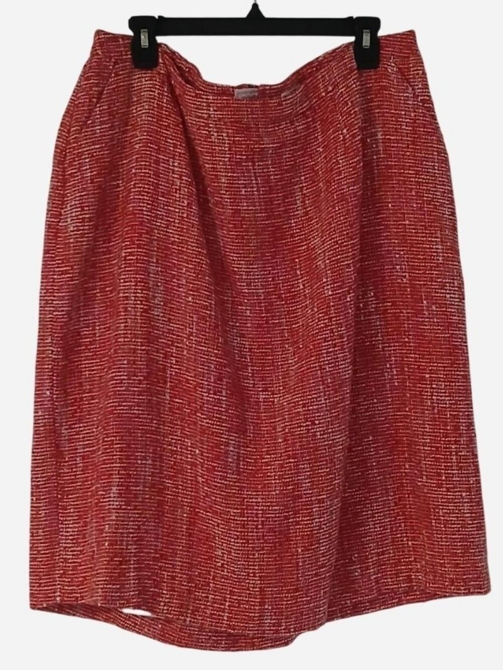 Cato Size 18/20W Skirt Red Pink Orange White Boucle Fabric